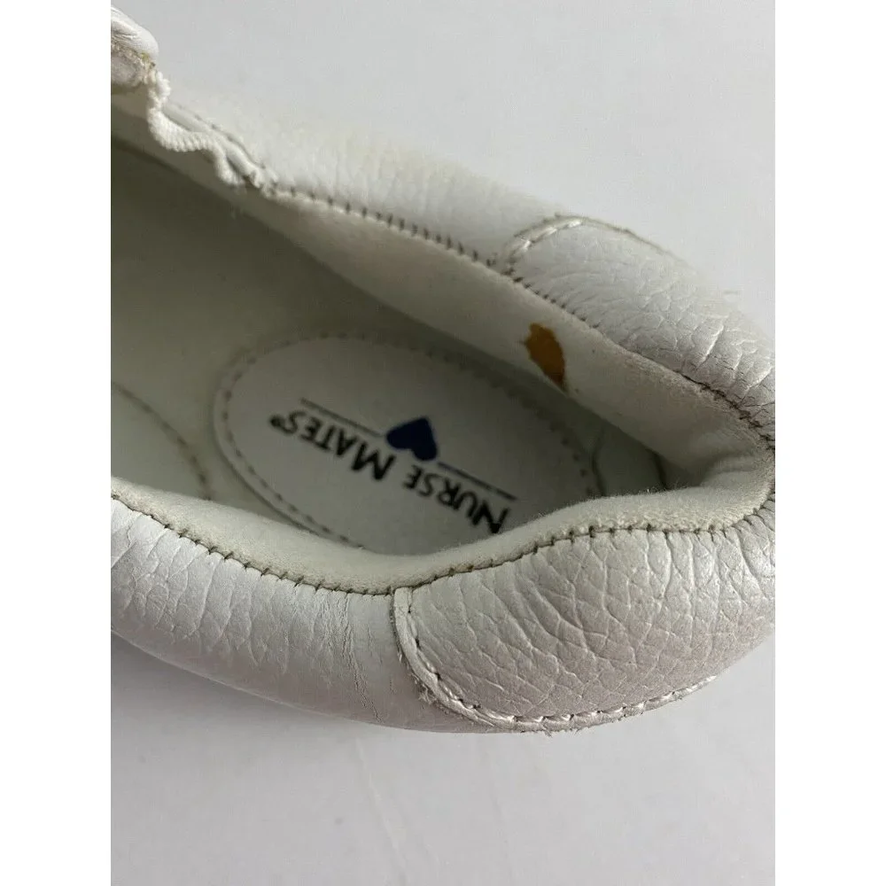 Nurse Mates Women's Slip-On Dove Slip-Resistant Work Shoes White Size 7.5M